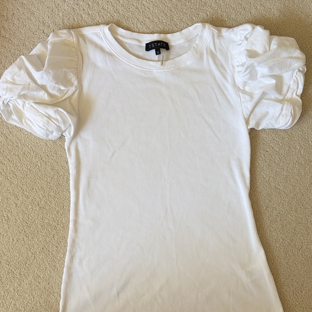 1. State Ivory Puff Sleeve Blouse
